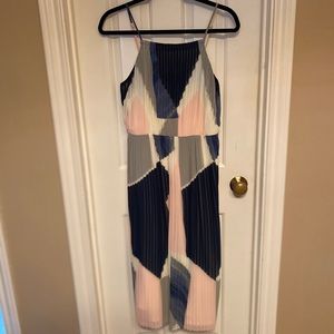 Banana Republic strappy Pleated Colorblock Dress 4